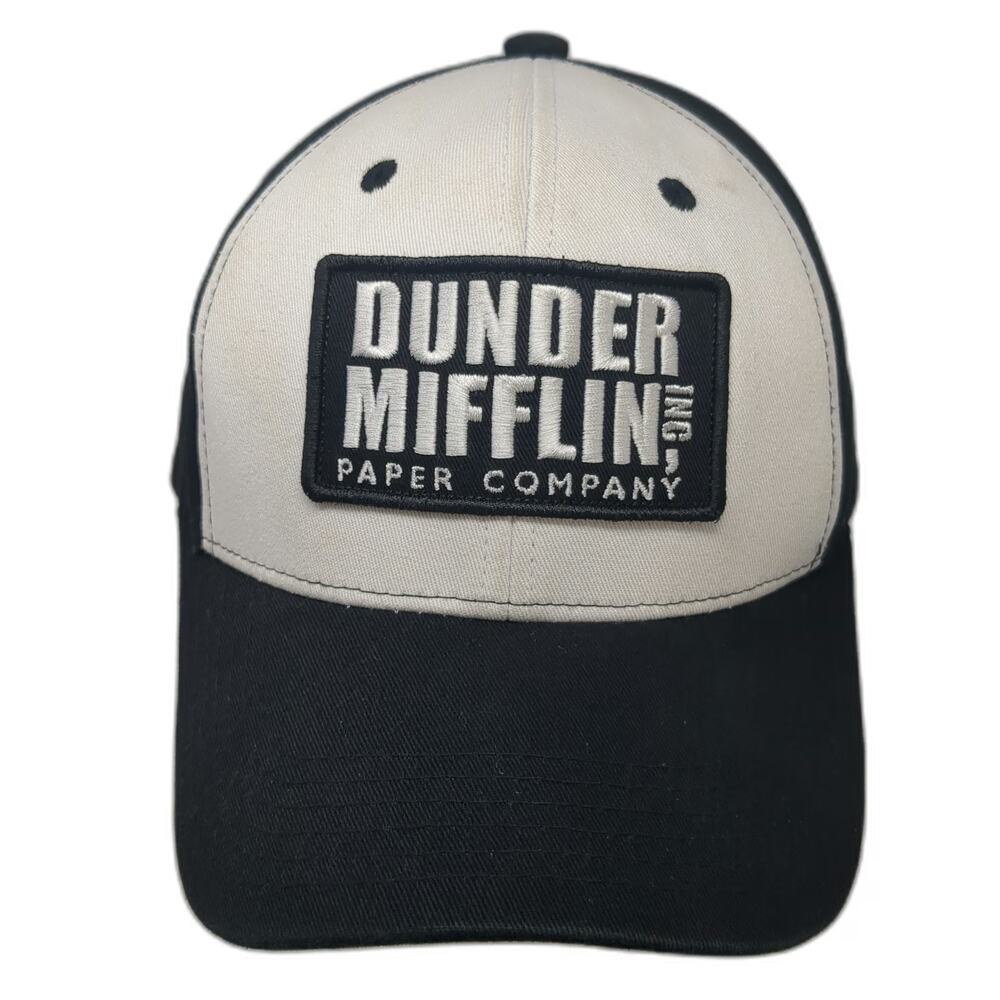 Bioworld Snapback Hat Black White One Size Dunder Mifflin Paper Company Patch